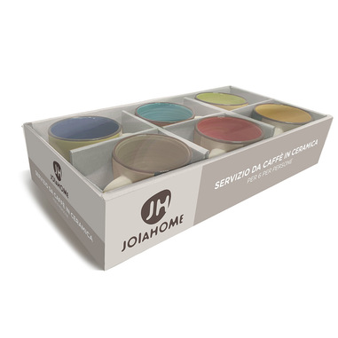 Joia Home Linda tazza Colori assortiti Caffè 6 pz