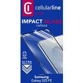 Cellularline Impact Glass Capsule - Galaxy S25 FE Vetro temperato resistente da bordo a bordo