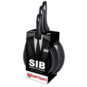 Aeternum Tris Padelle 20 - 24 - 28 cm Stone in Black