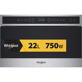 Whirlpool WMN4I4BX Microonde con grill, inox, Display digitale, Crisp, Jet defrost 22 Lt Made in Italy