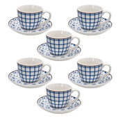Tognana Porcellane IR685016190 tazza Blu, Bianco Espresso 6 pz