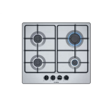 Bosch Serie 4 PGP6B5B86 piano cottura Acciaio inossidabile Da incasso 60 cm Gas 4 Fornello(i)