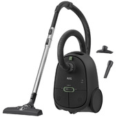 AEG AB61C1OKO, Aspirapolvere Con Sacco, 750W, Silenzioso 75dB, Filtro Hepa, Bocchetta Per Divani/Per Pavimenti Duri/Multiuso, Tubo Telescopico, Grigio Scuro