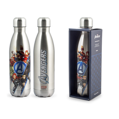 H&H Lifestyle 9856512 borraccia Uso quotidiano 500 ml Acciaio inossidabile Multicolore