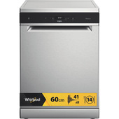 Whirlpool WH7FA14BN7A0X Lavastoviglie FS 60cm classe A, 14 coperti, terzo cesto flessibile, 6° senso, PowerCleanPro