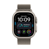 Apple Watch Ultra 4 GPS + Cellular, Cassa 49 mm in titanio naturale con Loop in maglia milanese in titanio naturale - S