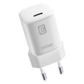 Cellularline mini USB-C CHARGER 20W - iPhone 8 or later Mini caricabatterie da rete USB-C 20W per la carica alla massima velocità di iPhone 8 e successivi