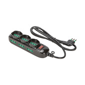 FANTON 474174 prolunghe e multiple 1,5 m 3 presa(e) AC Nero