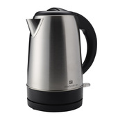 Electroline EDK401X bollitore elettrico 1,7 L 2200 W Nero, Acciaio inox