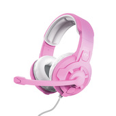 Trust GXT 411P Radius Auricolare Cablato A Padiglione Gaming Rosa, Bianco