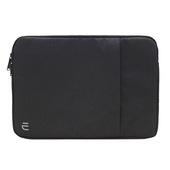 Electroline Sleeve per notebook da 15,6" - Ultraslim, con imbottitura interna e fodera in ciniglia, colore nero