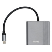 IOPLEE IOPEXTHE4IN1603 cavo e adattatore video 0,18 m USB tipo-C HDMI Grigio
