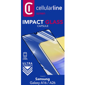 Cellularline Impact Glass Capsule - Galaxy A16 / A26 Vetro temperato resistente da bordo a bordo