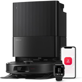 Roborock QR 598 Robot Aspirapolvere e Lavapavimenti, Stazione Tutto in Uno, Spazzola Anti-groviglio, Panno Sollevabile, Autolavaggio, Asciugatura ad Aria, Aspirazione 8.000 Pa, Evitare gli Ostacoli, Strategie di Pulizia dei Tappeti