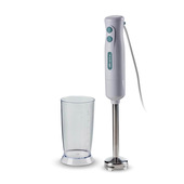 Ariete 601 Frullatore a immersione Breakfast, 700 W, 2 velocità, Lama in acciaio inox, Gamba removibile, Bicchiere trasparente, White & Aegean Teal