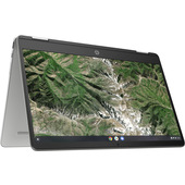 HP Chromebook x360 14a-ca0006nl Intel® Celeron® N4120 35,6 cm (14") Touch screen Full HD 4 GB LPDDR4-SDRAM 64 GB eMMC Wi-Fi 5 (802.11ac) ChromeOS Argento