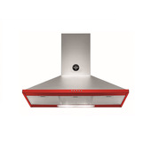 Bertazzoni La Germania KPL90PLAG1XRA cappa aspirante Cappa aspirante a parete Rosso, Acciaio inox 600 m³/h
