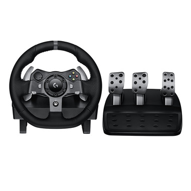 Logitech G 941-000123 periferica di gioco Nero USB 2.0 Sterzo + Pedali Analogico/Digitale PC, Xbox One, Xbox Series S, Xbox Series X