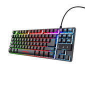 Trust GXT 833 Thado tastiera Gaming USB Olandese Nero, Argento