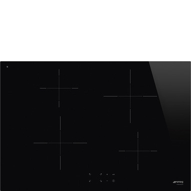 Smeg SI2741D piano cottura Nero Da incasso 75 cm Piano cottura a induzione 4 Fornello(i)