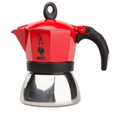 Bialetti Moka induction 0,24 L Rosso, Argento