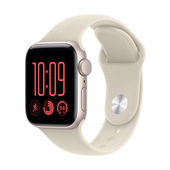 Apple Watch SE (3nd generation) SE 3 GPS, Cassa 40 mm in alluminio galassia con Cinturino Sport sabbia - M/L