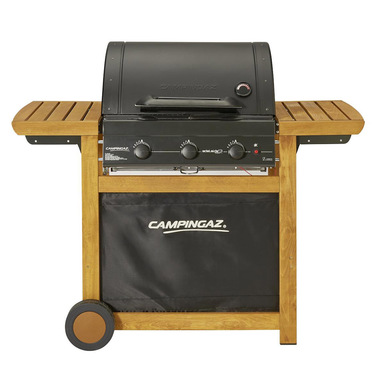 Campingaz Adelaide 3 2218751 barbecue per l'aperto e bistecchiera Zona cottura Gas Nero, Legno 14000 W