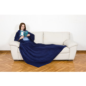 Kanguru Deluxe Midnight coperta con maniche 140 x 210 cm Flanella Blu