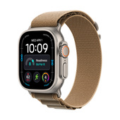 Apple Watch Ultra 4 GPS + Cellular, Cassa 49 mm in titanio naturale con Alpine Loop duna - S