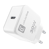 Cellularline Charger 30W - Motorola, Google and other brands Caricabatterie da rete USB-C 30W Fast Charge