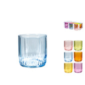 Pasabahce Confezione 6 bicchieri Leia in vetro colori assortiti cl 26.