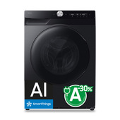 Samsung Series 9 WD6400H Cl.A/D 9/6 kg Nero lavasciuga Libera installazione Caricamento frontale Bianco