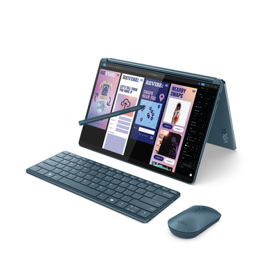 Lenovo Yoga Book 9 13IMU9 Intel Core Ultra 7 155U Ibrido (2 in 1) 33,8 cm (13.3") Touch screen 2.8K 32 GB LPDDR5x-SDRAM 1 TB SSD Wi-Fi 6E (802.11ax) Windows 11 Home Italiano Colore foglia di tè
