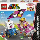 LEGO Super Mario 72038 Mario Kart – Wario e Re Boo, Giocattolo Interattivo con 2 Macchine e 2 Figure, Regalo per Bambini 8+