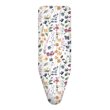 Colombo New Scal Colombo foderina di ricambio per asse da stiro 140x55cm (XL) - 2 strati: cotone 100% biologico e morbida imbottitura - clip ferma nodo – decoro “Acquarello” – Made in Italy