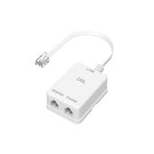 Hama Filtro ADSL spina jack 6p4c / 2 prese jack 6p4c