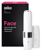 Braun Face FS1000 Mini Depilatore Donna, Depilazione Elettrica Viso, Facile E Veloce, Tocco Finale Per Baffetti, Mento E Guance, Per Un Make-up Più Semplice, Ideale In Viaggio, Con Luce Smartlight, Bianco