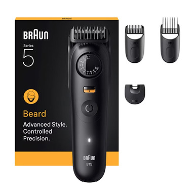 Braun BeardTrimmer 9 BT5520 regolabarba Batteria 40 2 cm Bagnato e secco Nero