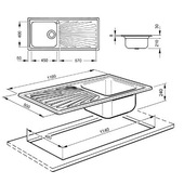 Smeg SGE116.1S lavello Acciaio inossidabile