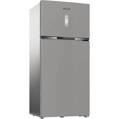 Whirlpool WHD2 6633 X5E Frigorifero doppia porta a libera installazione, Dual no frost, 83cm, Classe D, Pearl Inox, 35 dbA, h 188cm