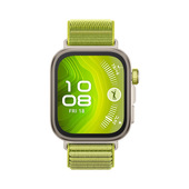 Huawei WATCH FIT 4 Pro, vetro zaffiro, cassa in titanio e cinturino verde. Fino a 10 giorni di autonomia e compatibile con iOS e Android.