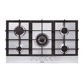 Glem Gas GT955HIX piano cottura Acciaio inossidabile Da incasso 90 cm 5 Fornello(i)