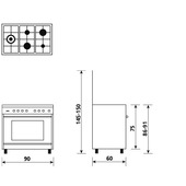Glem Gas ST96TMI cucina Elettrico Cromo, Acciaio inox