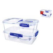 Sistema Klip It Plus Rettangolare Scatola Blu, Trasparente 6 pz