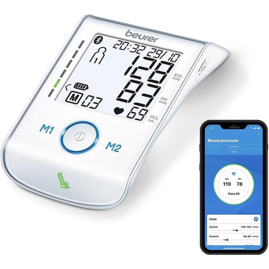 Beurer BM 85 Misuratore di Pressione da Braccio con Batteria al Litio e Connessione Bluetooth