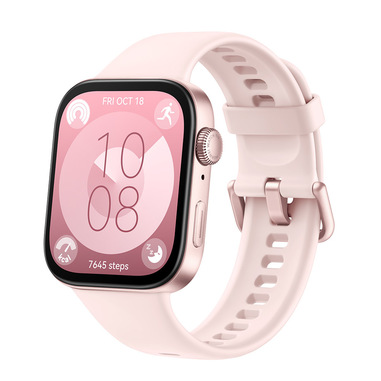 Huawei WATCH Fit 3, Display AMOLED da 1.82", Design ultra sottile, Monitoraggio completo del fitness, Monitoraggio salute 24h, Compatibilità con iOS e Android, Durata della batteria fino a 10 giorni, Chiamate Bluetooth, Pink Fluoroelastomero