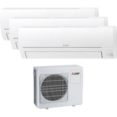 Mitsubishi Electric Trialsplit 9000+9000+12000BTu MXZ-3HA50VF-E1 + MSZ-HR35VFK + MSZ-HR25VFK + MSZ-HR25VFK condizionatore fisso