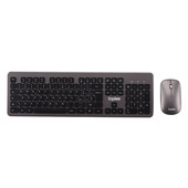 IOPLEE 290G tastiera Mouse incluso Ufficio RF Wireless QWERTY Nero, Grigio
