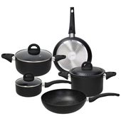Tognana Porcellane Rock in black set di pentole 8 pz