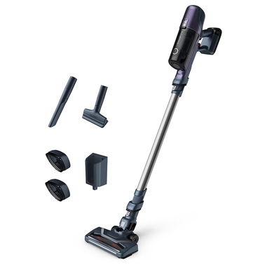 Rowenta RH6837 2-in-1 stick vacuum Batteria Secco Senza sacchetto 0,55 L Viola, Grigio